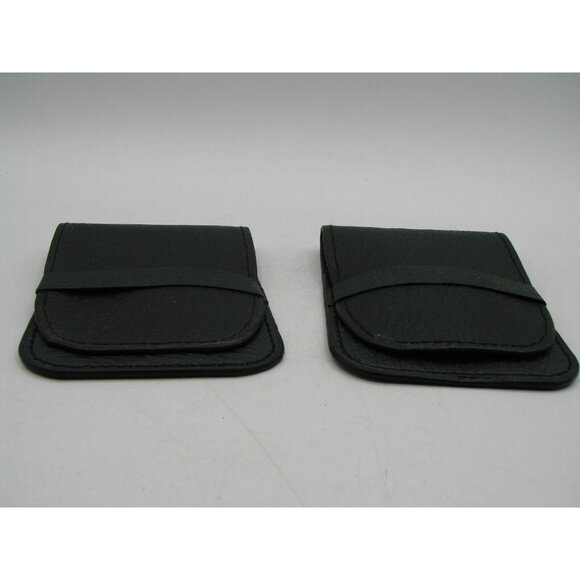 Set 2 Black Manicure Makeup Cosmetic Art Brush Jewelry Travel Pouch Cases Small - Picture 3 of 8